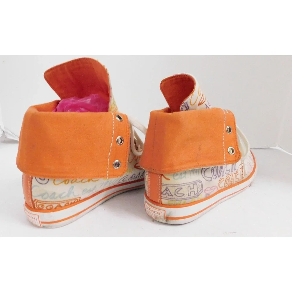Coach A1285 Bonney Graffiti Print High Top Sneaker Y2K Size 7.5